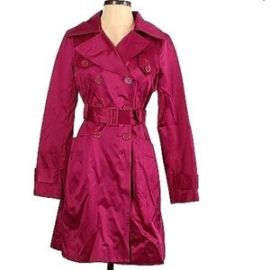 Bebe Trenchcoat Pink Silk
